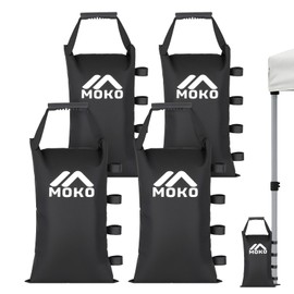 MoKo 4 Pack 120 LBS Zipper Top Sand Bags for Canopy Legs, No Sand