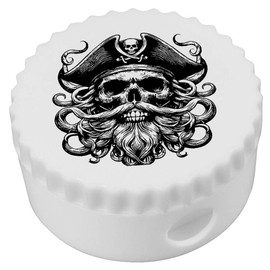 'Pirate Skull with Beard' Compact Pencil Sharpener (PS00040104)