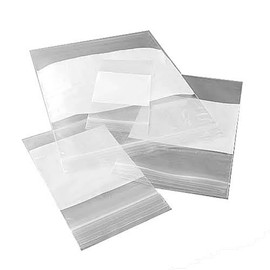 Reclosable Zip Poly Bags White Block - 4x6W & (1000 Bags) 2 Mil Clear Plastic with Resealable Lock Seal Zipper Bag | Durable Poly Baggies | Resealable Zip Top Lock For Travel, Packaging & Shipping