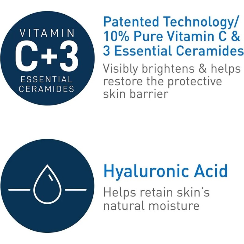 CeraVe sérum vitamina C 30 ml | ácido hialurónico y