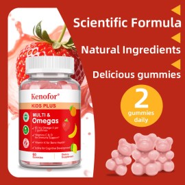 Kenofor All-in-one Omega Gummies - Enhance immunity and promote bone health-60 tablets