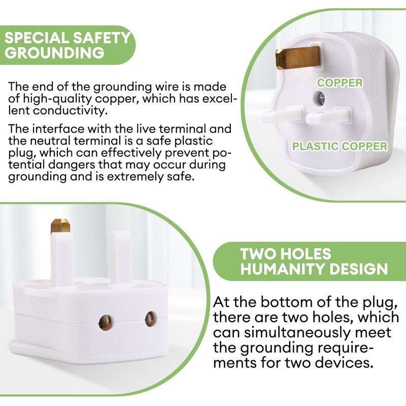 UK Grounding Socket Grounding Cord Cable with UK Plug 15