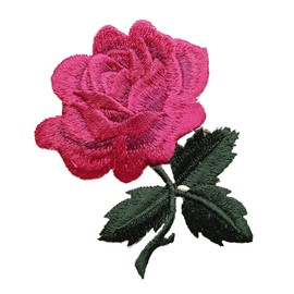 Atensils Rose Iron On Patch Iron On or Sew On Patches Perfect for Backpacks Jeans Jackets Hats & Clothes Cute Funny Cool Embroidered Appliques Patch