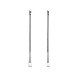 Micro Lab Sampling Reagent Spoon, 2PCS 12.5cm Lab Spoon Spatula Metal Laboratory 2 In 1 Double Head Mixing Spatula For Powders, Gel Cap, Lab Supplies