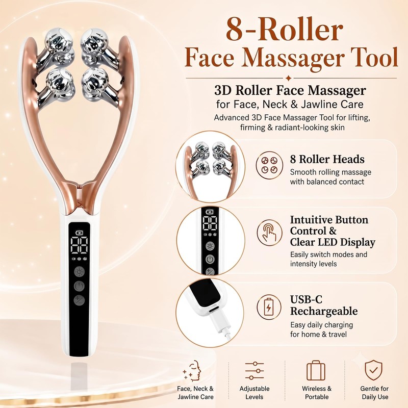 SZMDLX Face Massager, 9 Level EMS Face Lifting Device