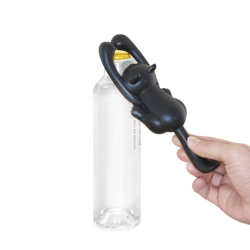 balvi Bottle Opener Curious Cat Colour Black Original and Attractive