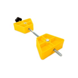 Camco Small RV Wheel Stop - Features a Lightweight Heavy-Duty Design with a Rubber Handle, Prevents Shifting of Trailer Tandem Tires While Parked or Re-Hitching, and Fits 26” to 30” Tires (44652)