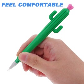Toyvian Pack of 10 Cactus Pens, Ink Pens, Children's Writing Pens, Ballpoint Pens, 0.5 mm Gel Pens, Gel Pens, Easter Party Bags, Boys, Girls, Students, Mexico Decoration