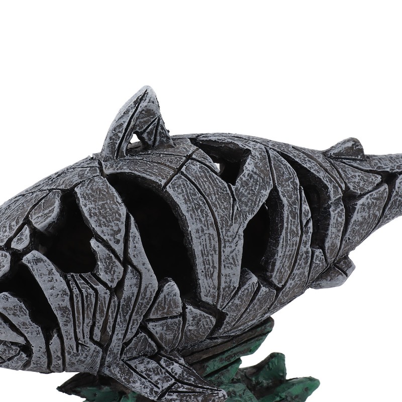Shark Sculpture Hollowed Waterproof Resin Durable 7.3in Long 4.5in Wide