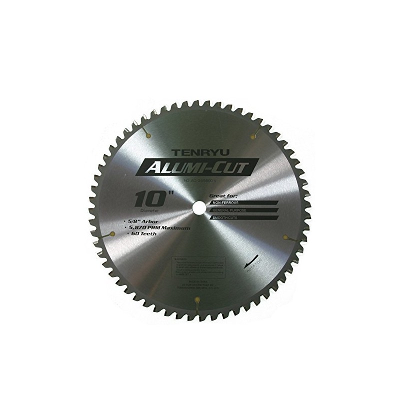 Tenryu AC-25560DN 10" x 60-Tooth Alumi-Cut Circular Saw Blade for