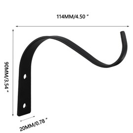 TopHomer 4 Pieces Metal Wall Hooks, Iron Plant Hangers, Wall Hooks, Metal, Wrought Iron, Wall Hanging Basket, Holders for Planter, Lantern, Bird Feeder, Coat, Wind Chime,
