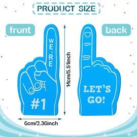 100 Pieces Mini Foam Finger #1 Sports Fan Foam Finger Sport Party Favors Basketball Baseball Football Soccer Team Cheerleader Gifts for Sporting Events Games Birthday Party Supplies (Multicolor)