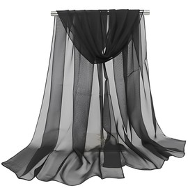 Geoxury Scarfs for Women Lightweight Solid Color Soft Chiffon Fashion Scarves Elegant Sunscreen Shawls Wraps for Ladies