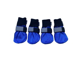 LONSUNEER Winter Paw Protector Dog Booties, Waterproof Dog Shoes for Medium Dogs, Warm Dog Boots Soft Sole and Nonslip Set of 4 Color Blue