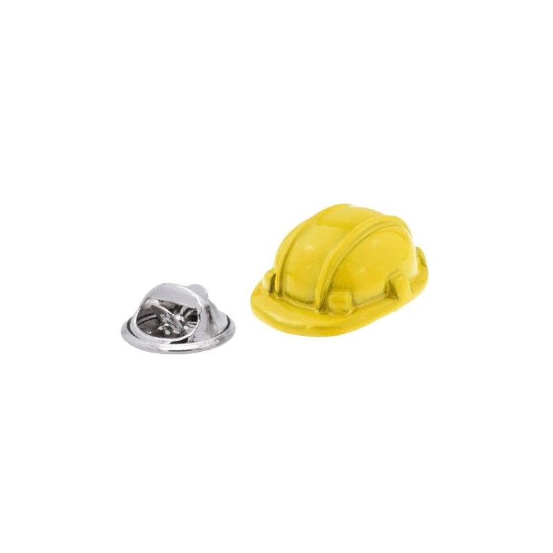 Construction Builders Safety Hard Hat Lapel Pin, Yellow, 18 x