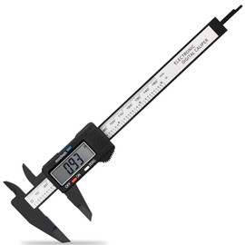 Vernier Calipers Digital Gauge 0-150mm 0-6" Measuring Tool Accuracy for DIY/Household/Industrial Use (Plastic)
