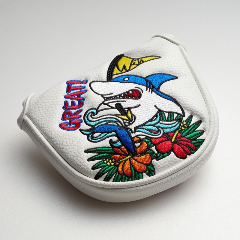 WINWIN STYLE ALOHA SHARK Putter Cover, Pin Type/Mallet Type (Tamo