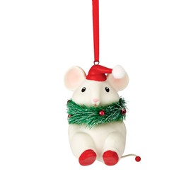 Department 56 The Merry Mice Collection Olive Wreath Maker Ornament, 4.33 inch