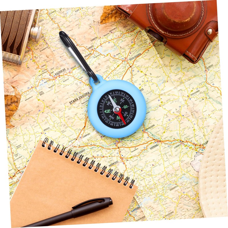 WHAMVOX 9pcs Mini Compass with Heavy Duty Carabiner Accurate Navigation