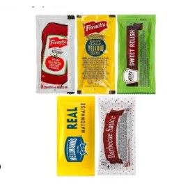 French's Condiment Bundle Ketchup Mustard Relish Mayonnaise BBQ sauce 250pk 50ea