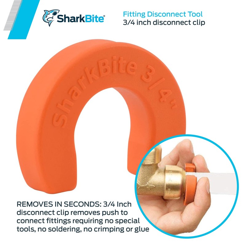 SharkBite 3/4 Inch Disconnect Clip for Push to Connect Brass