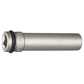 TONE HP4NV-14L100 Ultra Long Socket for Impacts, 0.5 inch (12.7 mm) Insertion Angle (1/2 mm), 2 Side Width 0.6 inches (14 mm)