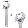 Olympia Tools 8" Adjustable Wrench, Heavy Duty Drop Forged Steel,