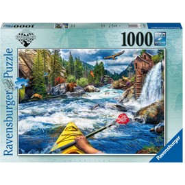 Ravensburger Whitewater Kayaking Puzzle - 1000-Piece Jigsaw for Adults | Unique Piece Design | Softclick Technology Vibrant, Glare-Free Artwork | Sustainable Forestry Certified