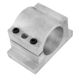 Spindle Motor Holder, CNC Motor Bracket Clamp Anti Skid Design Cast Aluminium Shaft Spindle Motor Base Holder Support for CNC Engraving Machine(65mm)