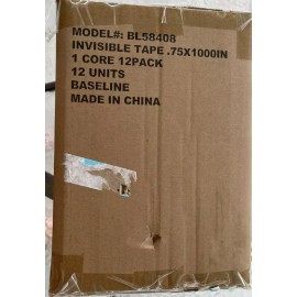 STAPLES BASELINE INVISIBLE TAPE CASE 144 .75" x 27.77 yds