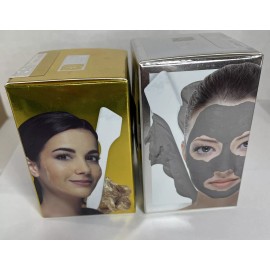 Global Beauty Care CLAY & GOLD Face Mask  Facial & Applicator 1.7 oz (2) *NEW