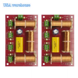 Universal 200W Two Bass Crossover Treble + Midrange + Dual Woofer Speaker Crossover Audio