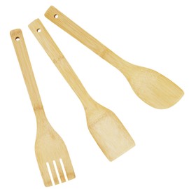 Graplan 3 Stück Pfannenwender Holz, Pfannenwender Set, Küchenhelfer Holz, Hitzebeständig, Antibakteriell, Spatel Kochgeschirr für Schutz vor Kratzer fr Pfanne, Küchenzubehör, Küchenset