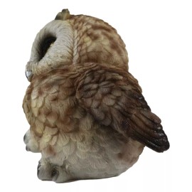 Ebros Whimsical Tropical Brown Great Horned Baby Owl Wobbly Tiptoeing Figurine
