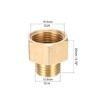 sourcing map Mounting Adaptor G1/4 External x G3/8 Inner Coupling