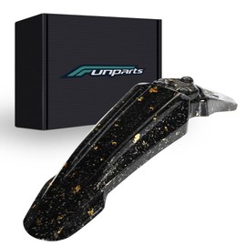 Funparts Sur Ron Front Fender,Carbon Fiber Motorcycle Fender Mud Guard for Surron Sur Ron Light Bee X/S Segway X260 X160 E Ride Pro SS Electric Dirt Bike with Gold Pattern