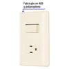 Volteck PA-APCO-BI, Placa armada interruptor y contacto color marfil