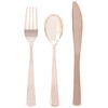 Rose Gold Solid Assorted Plastic Cutlery - Classy & Elegant