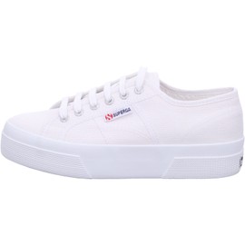 Superga Unisex-Adult 2740 Platform Sneaker, White, 6 Women/4.5 Men