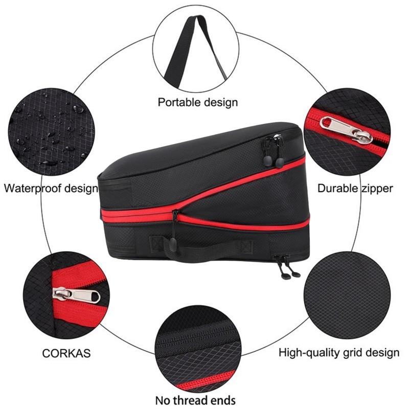 Waterproof Compression Packing Cubes , 3 Layer Extral Large Compression