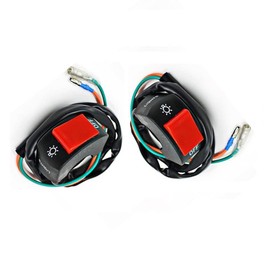 Yisanba 2 Pcs 7/8 Inch 22 mm Motorcycle Flash Warning Light Handlebar Switch Indicator Lamp Switch for Motorcycles Electric Slats ATVs Scooters Snowmobiles