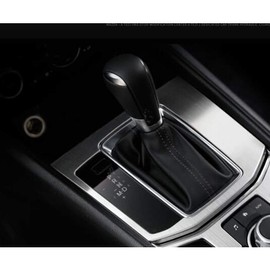 Beautost Fit for Mazda 2017 2018 2019 2020 2021 2022 2023 2024 2025 CX-5 CX5 Interior Gear Shift Knob Console Media Panel Cover Trim Stainless Steel (Silver Gear Panel)