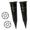 Set of 2 Black In Loving Memory NAN Spiked Memorial