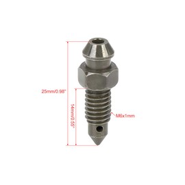 F FIERCE CYCLE 4Pcs M6x1mm Banjo Bolt Bleeder Screw with Cap for Motorcycle