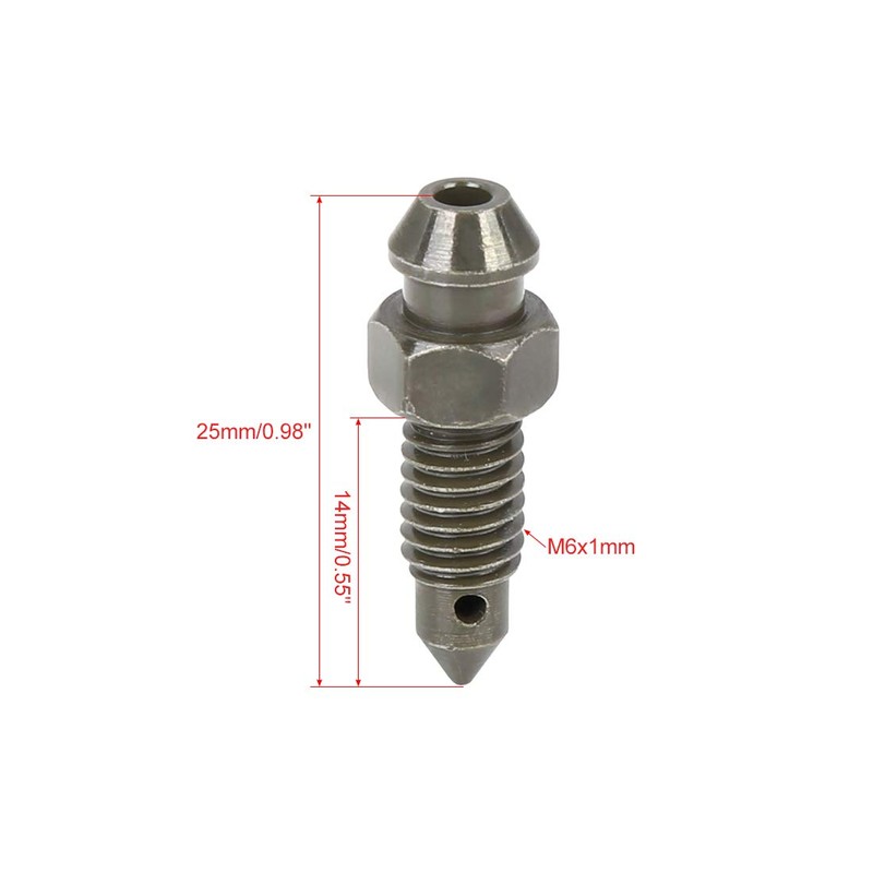 F FIERCE CYCLE 4Pcs M6x1mm Banjo Bolt Bleeder Screw with