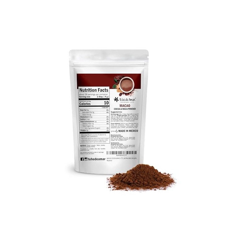 MACAO TE HE DE AMAR/CACAO PURO Y MACA (150 GR)