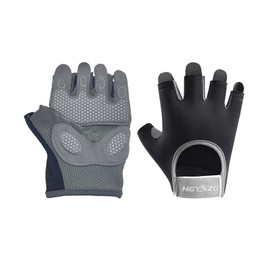 TUKEVA Cycling Gloves MTB Gloves Men's Half Finger Breathable Non-Slip Shock Absorption Cycling Gloves for Men and Women for Mountain Bike, Fitness, Outdoor (Black, L)