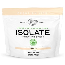 Muscle Feast Muscle Feast Grass-Fed Whey Protein Isolate, All Natural Hormone Free Pasture Raised, Vanilla, 5lb
