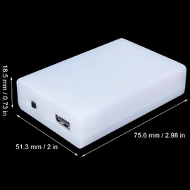 LUORNG - Caja de soporte para batería AA de 3 secciones 4.5 V con puerto USB integrado con interruptor y cubierta