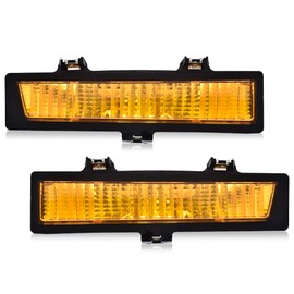 CNNELL Signal Light Parking Lamps Compatible with Chevy Monte Carlo SS 83-88/Fit Chevy Monte Carlo 81-86 (not fit LS 86-88) Amber lens Driver & Passenger Side 919025 919026 261303TA0A 261353TA0A